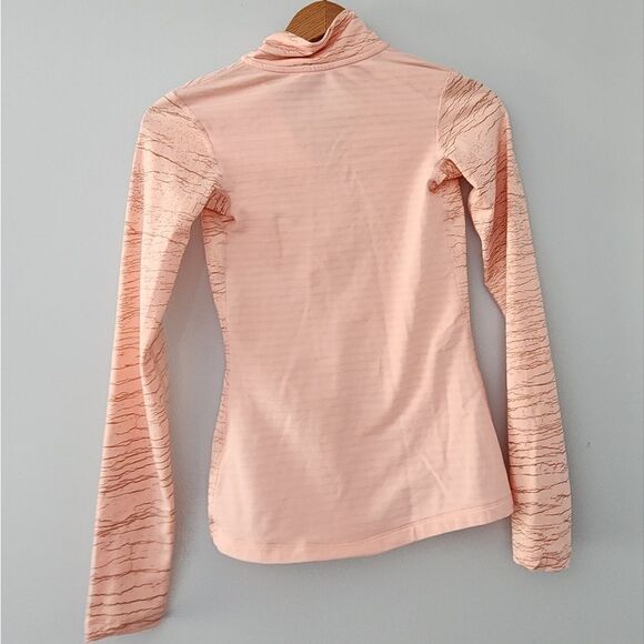 Nike Pro Sweatshirt Womens Size XS Activewear Dri-Fit Mock Neck Coral - Picture 2 of 8
